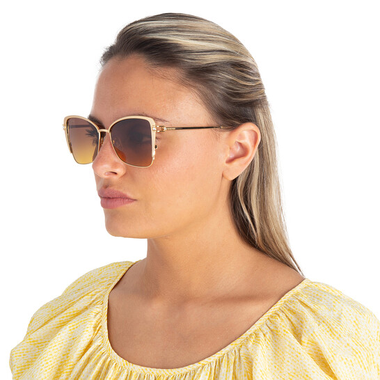 Swarovski SK0314 Womens Metal Sunglass 33T Gold 56-16 Gradient Bordeaux Swarovski SK0314 Womens Metal Sunglass 33T Gold 56-16  main image 4