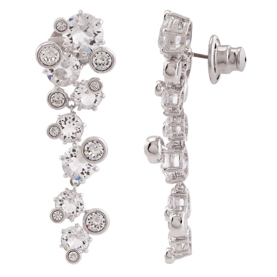 Swarovski Constella Rhodium Plated Drop Earrings 5732252