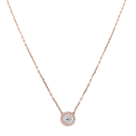 美品　SWAROVSKI CONSTELLA NECKLACE ローズゴールド Swarovski Constella White Rose Gold-Tone Round Cut Pave