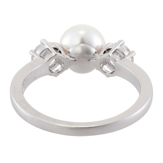 Swarovski Crystal Pearl Matrix Cocktail Ring, Size 52 (US