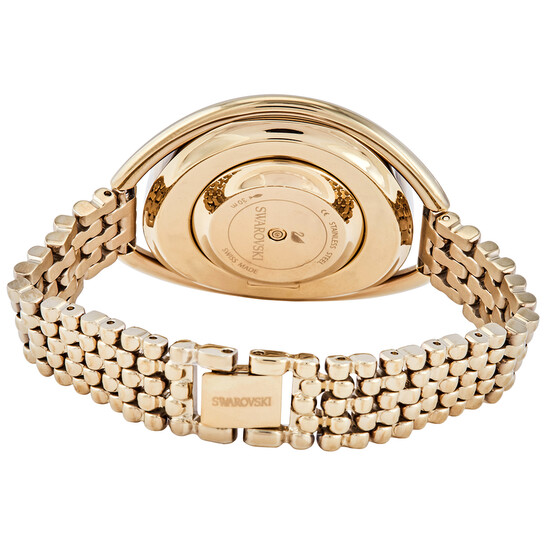Swarovski Crystaline Oval Quartz Silver Dial Ladies Watch 