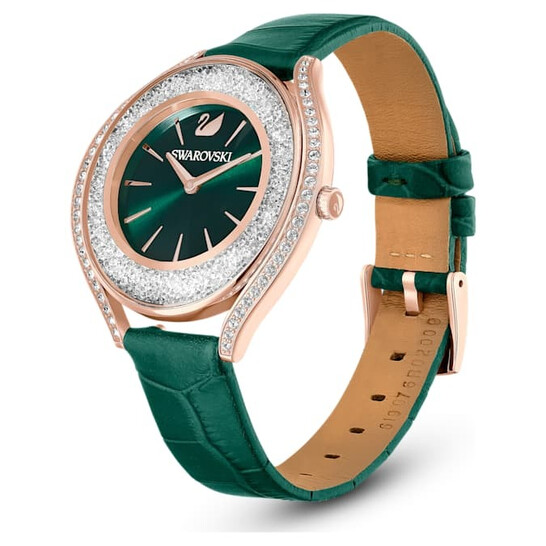 Swarovski Crystalline Aura Quartz Green Dial Ladies Watch 5644078