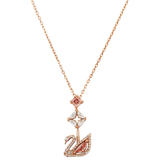 SWAROVSKI ダズリングスワン Y字ネックレス ピンク 5473024 SWAROVSKI スワロフスキー ダズリングスワン 白鳥 Y字型