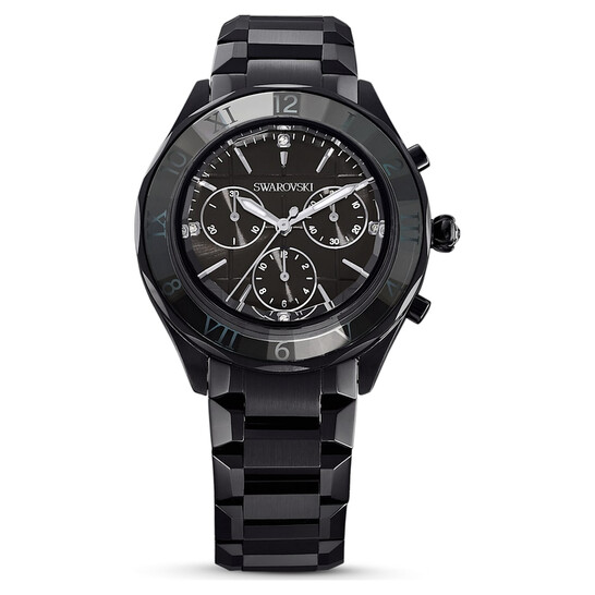 Swarovski クリスタルウォッチ Swarovski Dextera Chronograph Quartz Crystal Black Dial