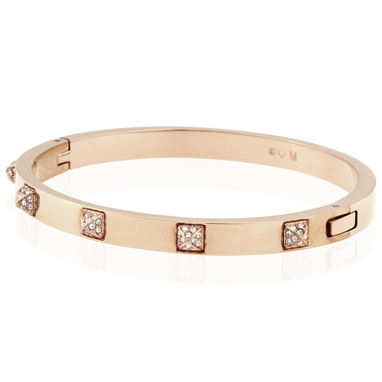 Swarovski Dextera Rose Gold-Tone Plated Bangle, Size M