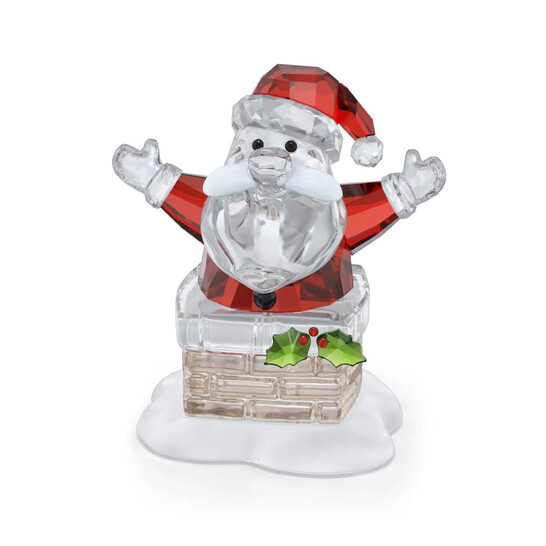Swarovski Holiday Cheers Santa Claus and Chimney Figurine 5701507