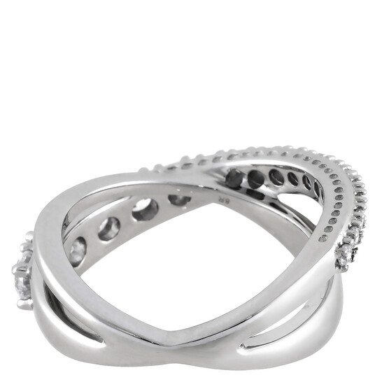 Swarovski Hyperbola Rhodium-Plated Ring, Size 58 5714954 - Jewelry