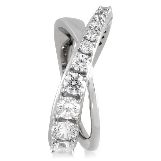 Swarovski Hyperbola Rhodium-Plated Ring, Size 58 5714954 - Jewelry