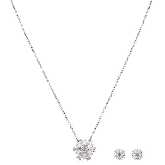 Swarovski Idyllia E Set Set Of 2 Rhodium Shiny White 5691486