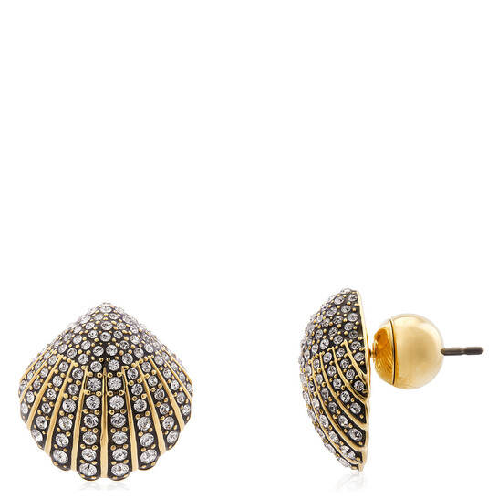 Swarovski Idyllia F Pierced Earrings Stud Gold Shiny Crystal 5683970 ...