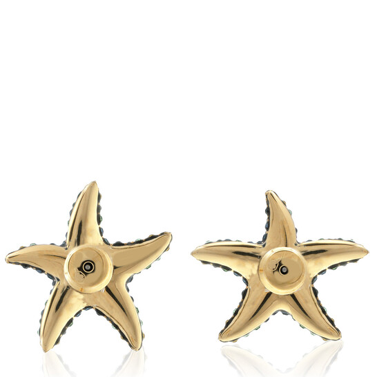 Swarovski Idyllia F Pierced Earrings Stud Starfish S Gold