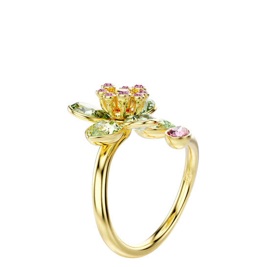 Swarovski Idyllia Crystal Flower Open Ring, Size 60 (US 8.75