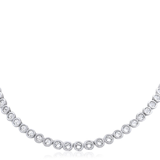 Swarovski Imber Tennis Necklace Rhodium Shiny Crystal