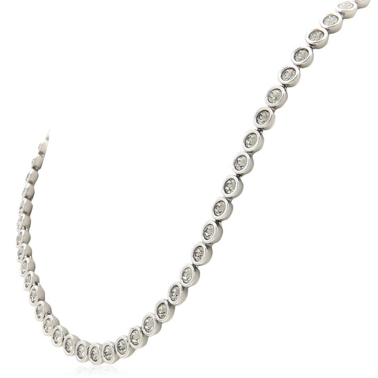 Swarovski Imber Tennis Necklace Ruthenium Shiny Black Diamond