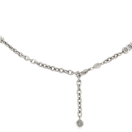 Swarovski Imber Tennis Necklace Ruthenium Shiny Black Diamond