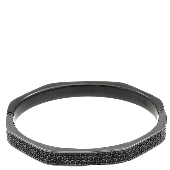 Swarovski Ladies Octagon Shape Black Dextera Bangle, Size