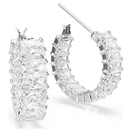 Swarovski Matrix Baguette Cut Hoop Earrings 5733397