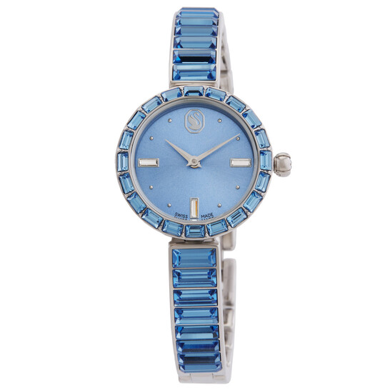 Swarovski Matrix Bangle Quartz Crystal Blue Dial Ladies Watch
