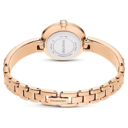 Swarovski Matrix Bangle Quartz Crystal Pink Dial Ladies