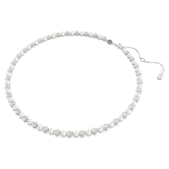 Swarovski Matrix Crystal Pearl Tennis Necklace 5689623