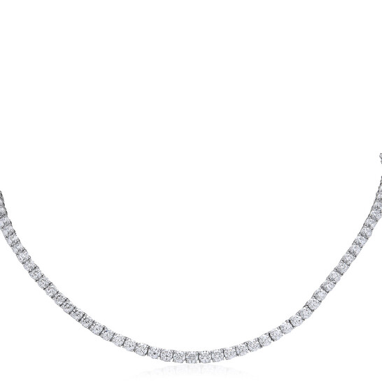 ★SWAROVSKI★ Matrix Tennis Gold Tone Necklace M 5681795 Matrix Tennis necklace, Round cut, White, Gold-tone plated