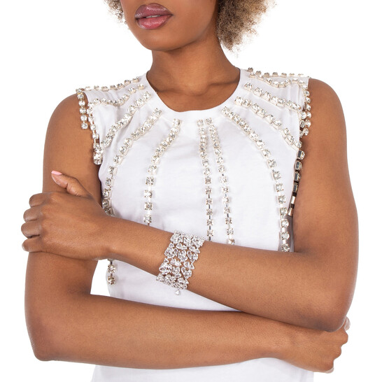 Swarovski Mesmera Soft Bracelet Wide Rhodium Shiny White 5676532