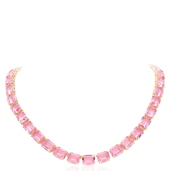 スワロフスキー 新品 millenia ネックレス Swarovski ピンク Millenia necklace, Octagon cut, Pink, Gold-tone plated | Swarovski