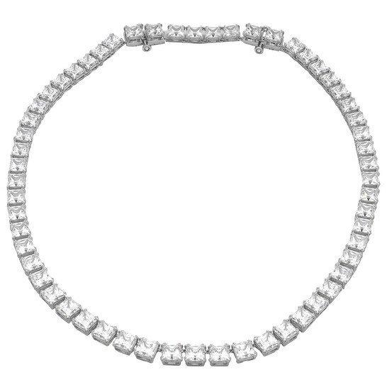 Swarovski Millenia Rhodium Plated Square Necklace 5599153