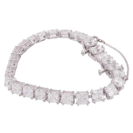 Swarovski Millenia Soft Bracelet Small Sqr Rhodium Shiny White 5599202 ...