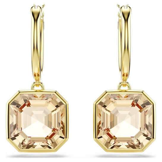 Swarovski Millenia Square Cut Gold-Tone Plated Earrings