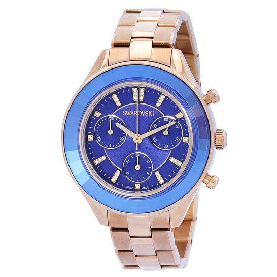 Swarovski Octea Lux Sport Chronograph Quartz Crystal Blue Dial