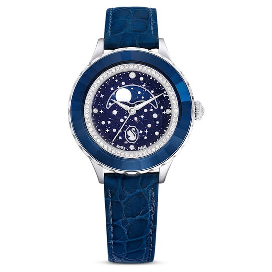 Swarovski Octea Moon Quartz Blue Dial Watch 5677494 9009656774946