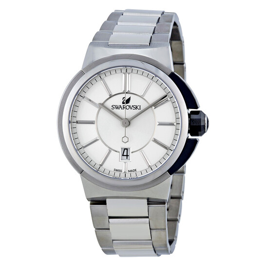 Swarovski Piazza Grande Silver Dial Stainless Steel Men's