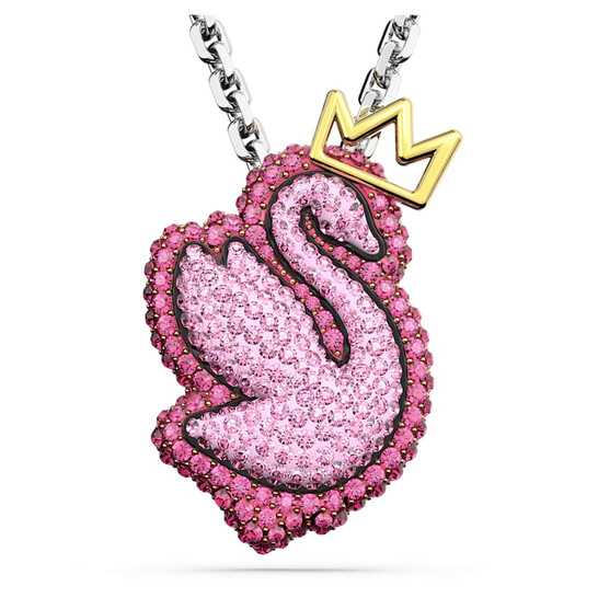 Swarovski Pink Swan Pendant Long Necklace 5649195 9009656491959