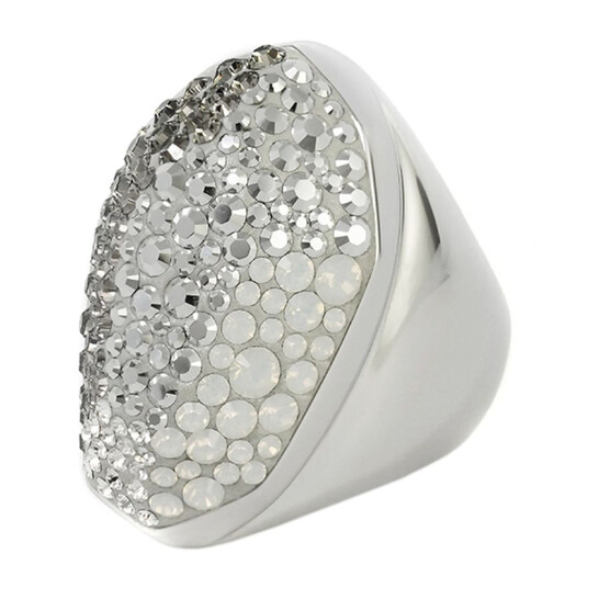 Swarovski Rhodium Plated Kinshasa Ring, Size 55 (US 6.75