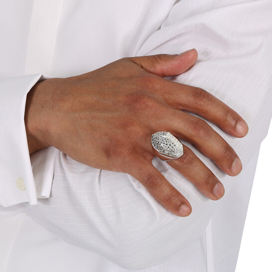 Swarovski Rhodium Plated Kinshasa Ring, Size 58 (US 8