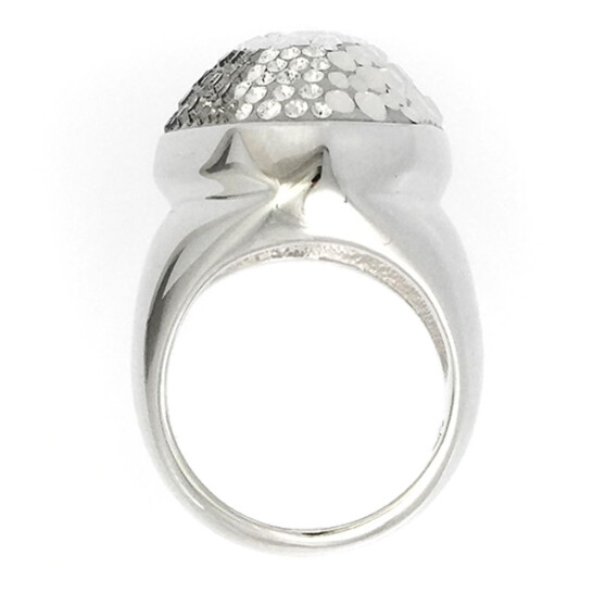 Swarovski Rhodium Plated Kinshasa Ring, Size 55 (US 6.75
