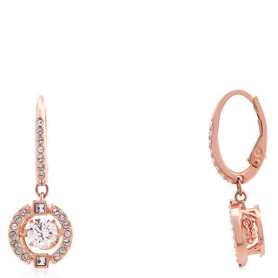 Swarovski Rose Gold-Tone Plated Sparkling Dance Drop Earrings