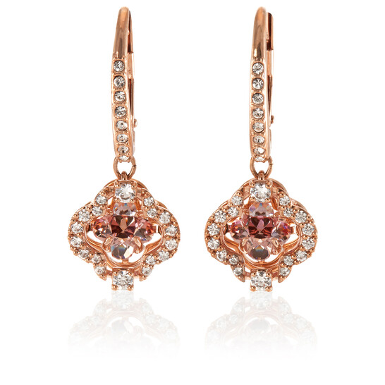おかか　スワロフスキーSparkling Dance Clover ピアス Swarovski Rose-gold Tone Plated Sparkling Dance Clover Pierced