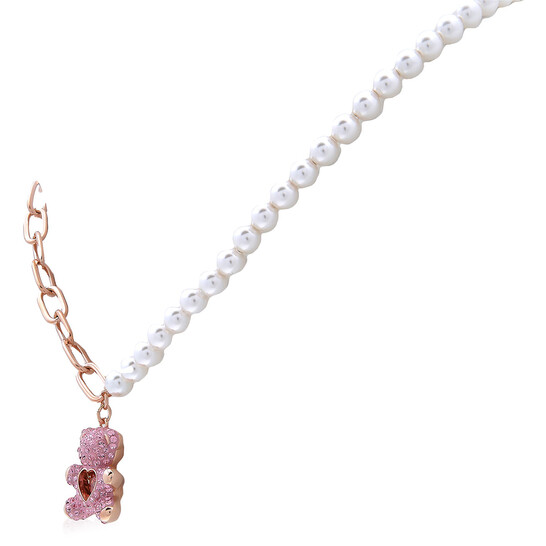 Swarovski Teddy Crystal Pearl Pendant Necklace 5669166