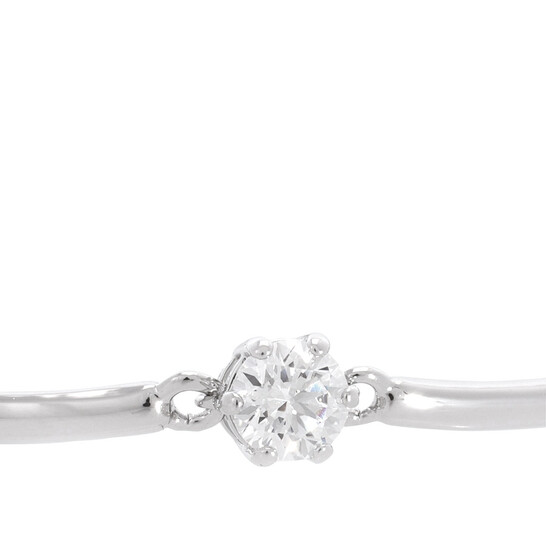 Swarovski White Constella Rhodium Plated Round Cut Bangle