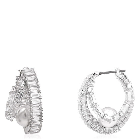 Swarovski x Ariana Grande Baguette Cut Hoop Earrings 5720868 ...