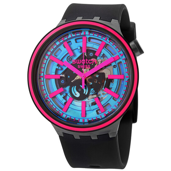 Swatch watch\' Vibrant Pink and Blue Timepiece Swatch Cobalt  main image 4