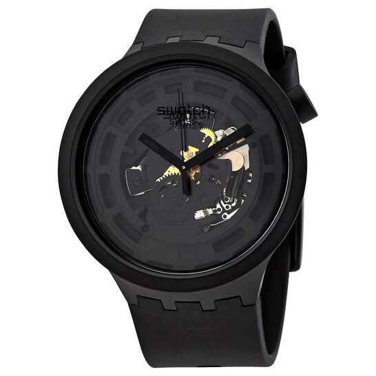 Swatch Bioceramic Quartz Black Dial Men's Watch SB03B100