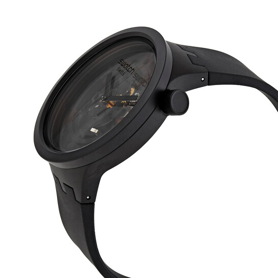Swatch Bioceramic Quartz Black Dial Men's Watch SB03B100