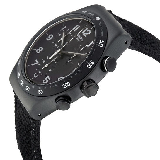 Swatch Destination NYC Chronograph Black Dial Black Canvas  display picture 1