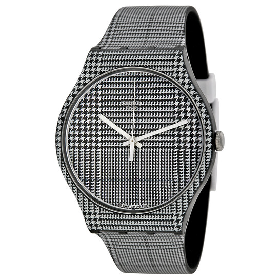 Swatch For The Love Of W Black and White Dial Plastic Strap  display picture 3