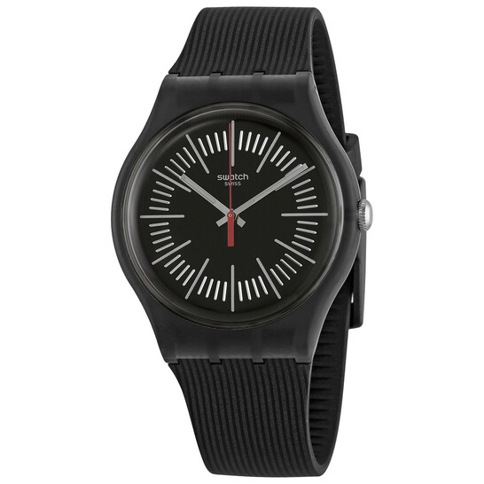 Swatch INTERCYDERAL Quartz Black Dial Men's Watch SUOB178