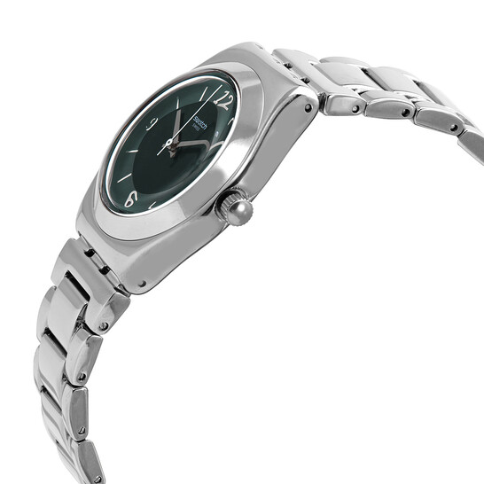 Swatch Irony Middlesteel Quartz Green Dial Ladies Watch
