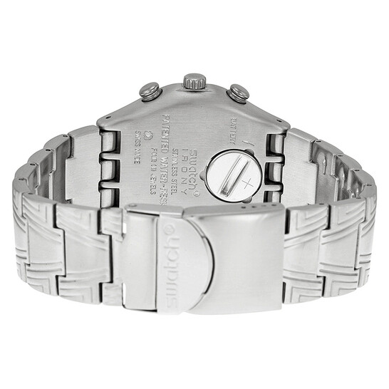 Swatch Irony Offset Black Dial Chronograph Stainless Steel